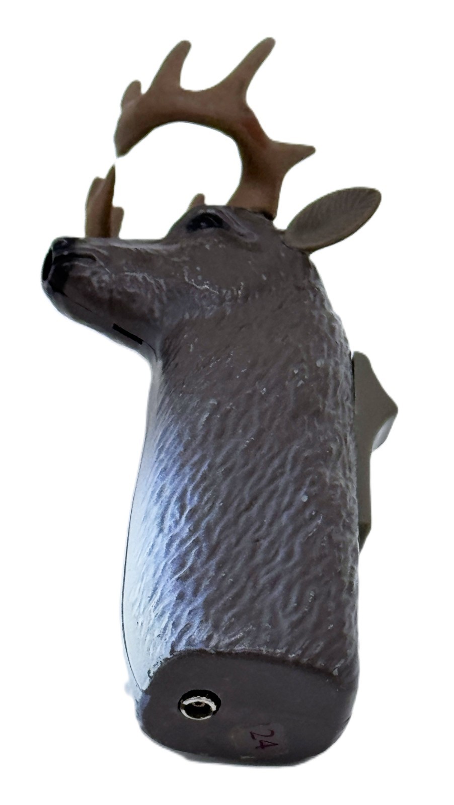 Refillable Buck Deer Head w/ Rubber Antlers Decorative Flame Lighter 🦌🦌