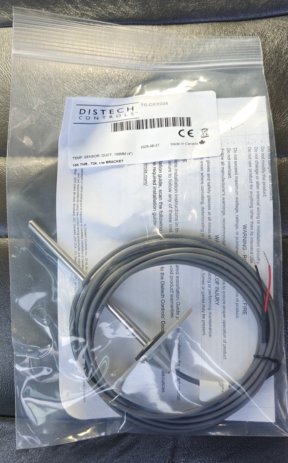 Distech temp sensor