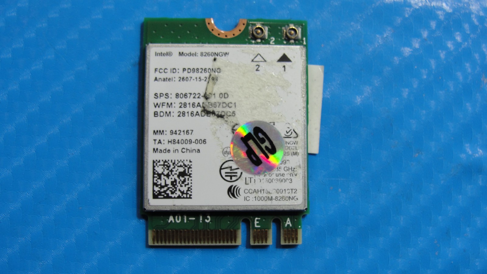HP ZBook 17.3” 17 G3 Genuine Laptop Wireless WiFi Card 8260NGW 806722-001