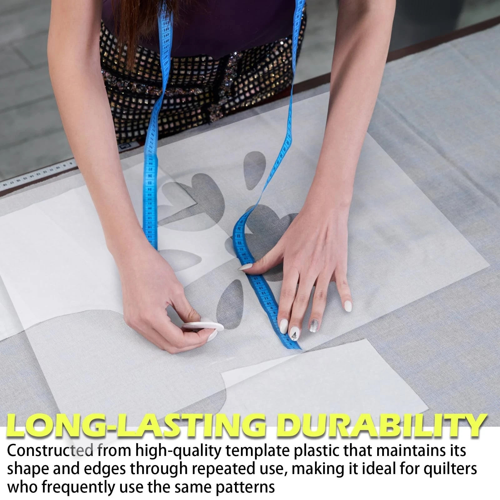 8 PCS Quilting Template Plastic Sheets Translucent 12x18 Inch Reusable DIY