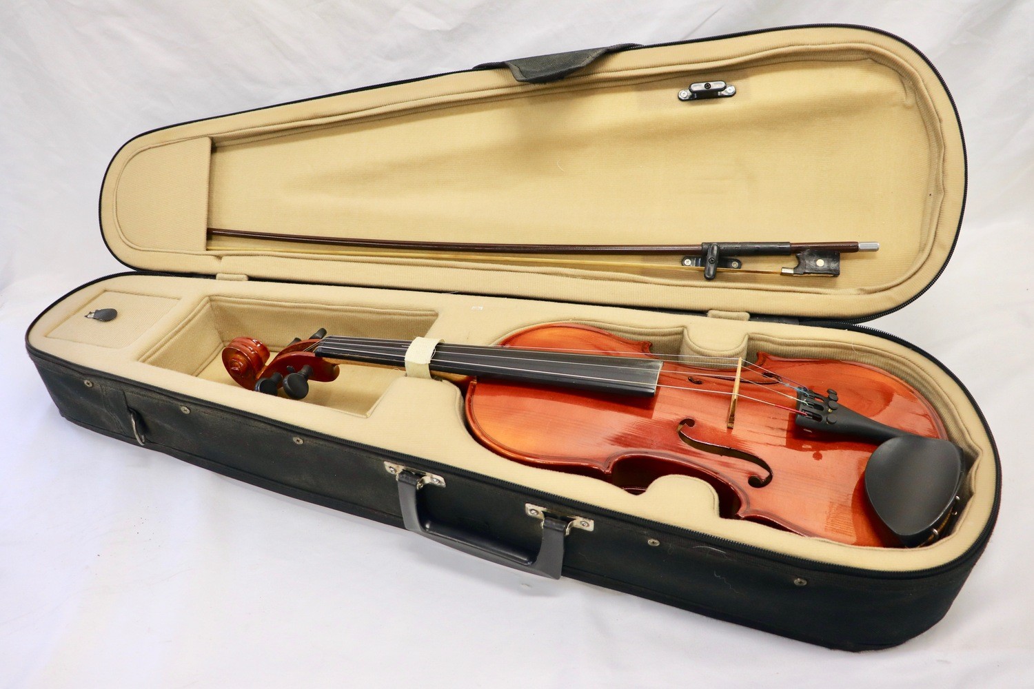 Jurgensmeyer 4/4 Full Size Violin w/ Bow & Case Student Orchestra Violin