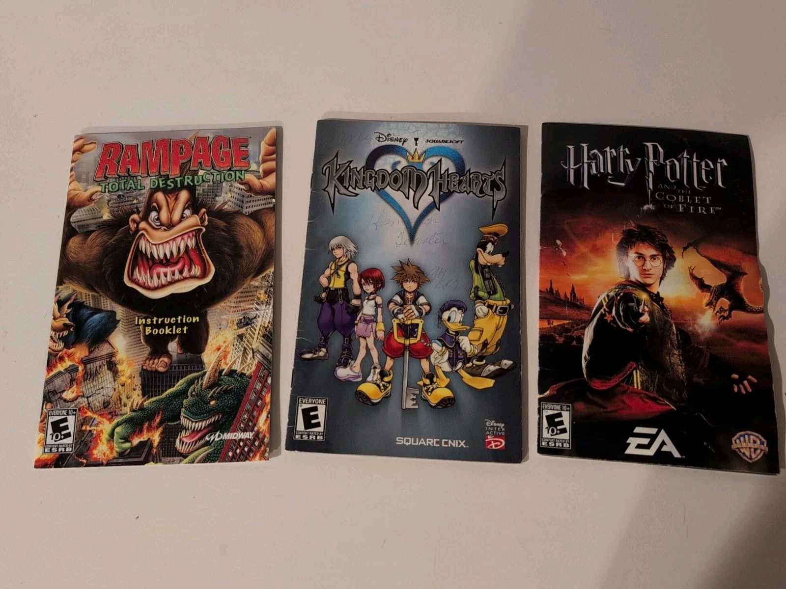 Playstation 2 Manual Lot Kingdom Hearts, Rampage, Harry Potter