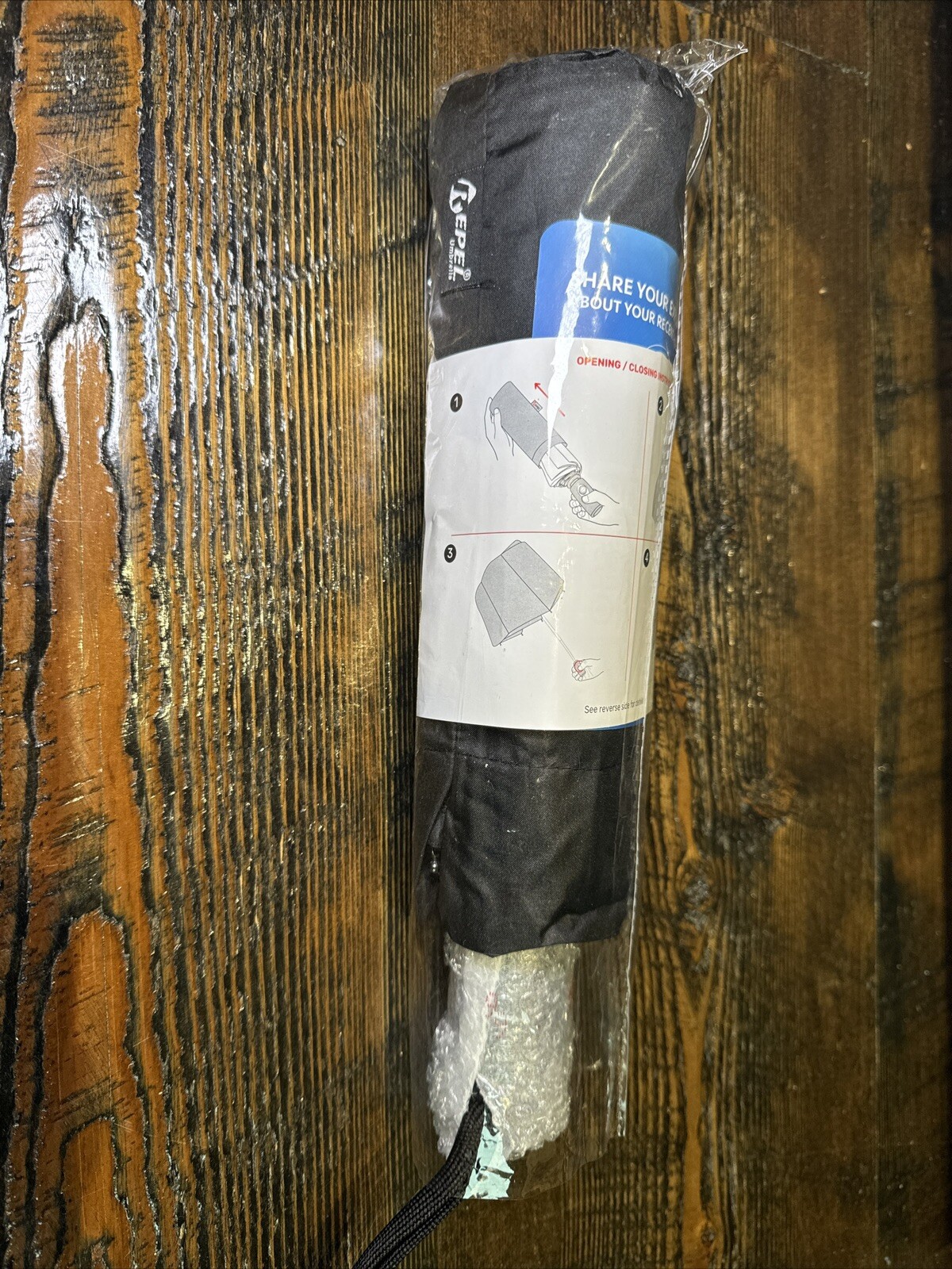 Repel Windproof Waterproof Travel Black Umbrella with Teflon Coating Brand New