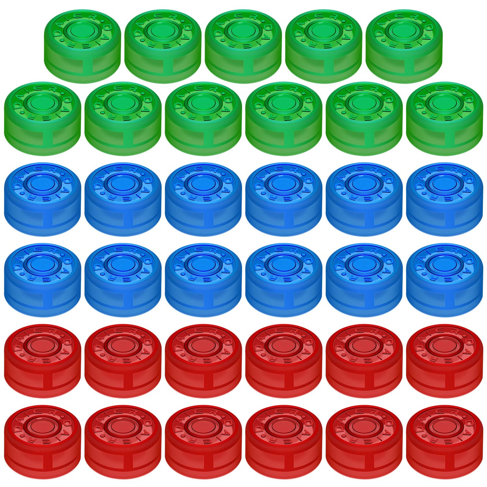 Footswitch Pedal Buttons 25mm 35pcs For 10mm Button Switch Red Green Blue