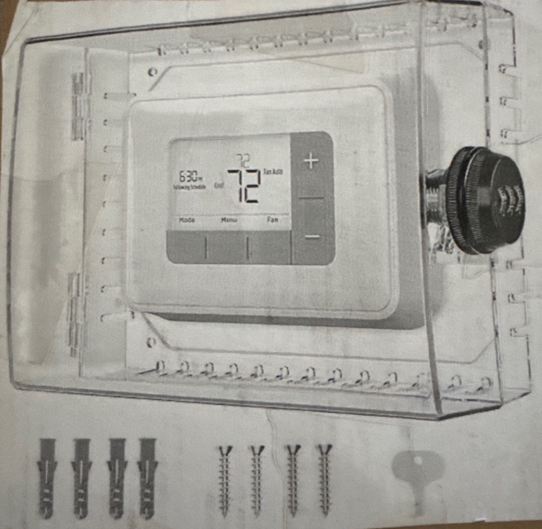 Gedreew Thermostat Lock Box Cover with Combination Lock clear set of 2, New
