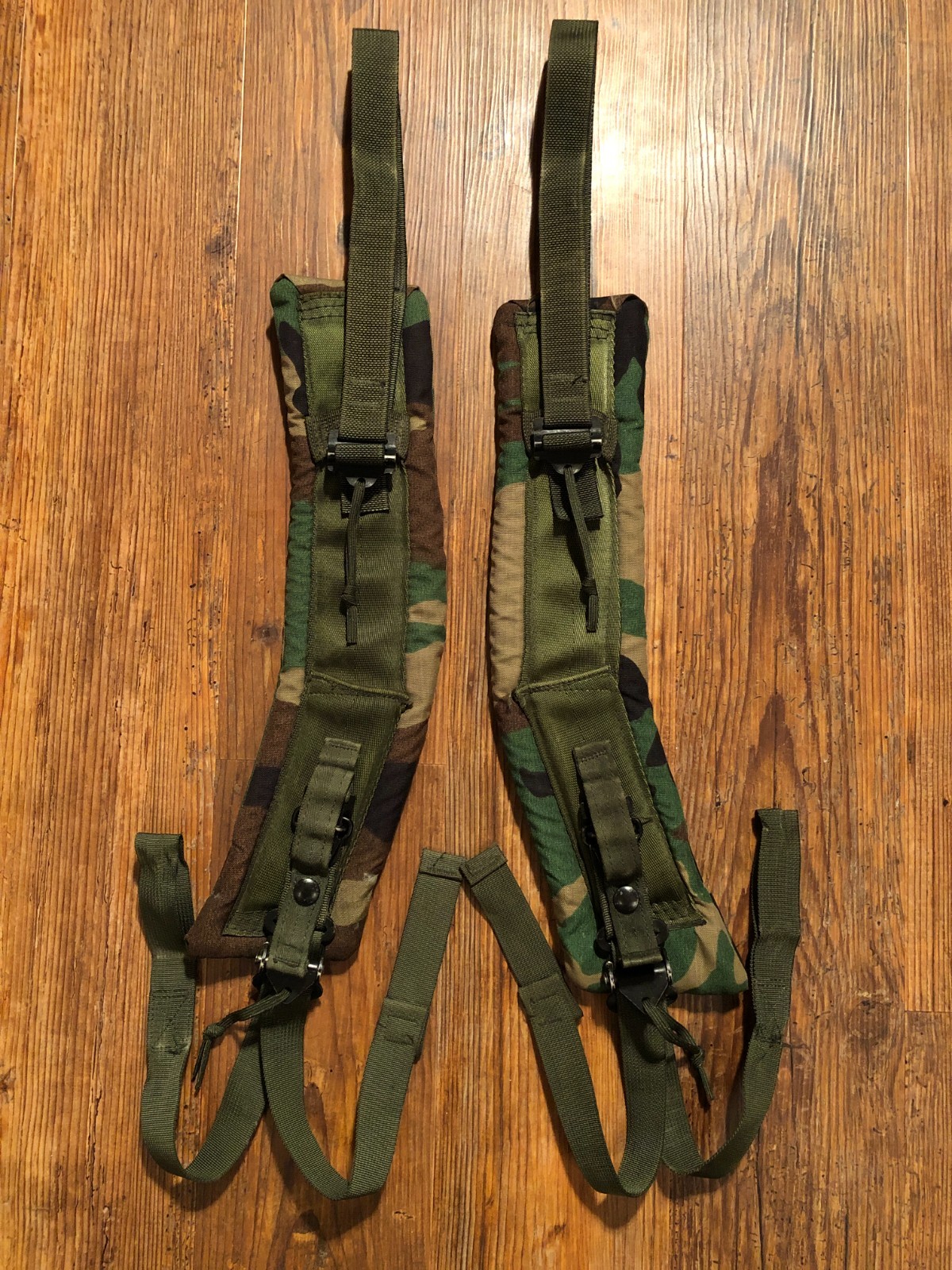 US Army USGI LC-2 LC-3 ALICE Pack Frame Enhanced Woodland Camo Shoulder Straps