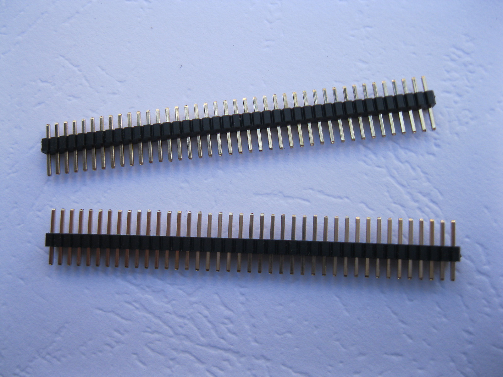 50 pcs 1.27mm 1x40 40pin Male Breakable Pin Header Single Row Strip Gold Plated