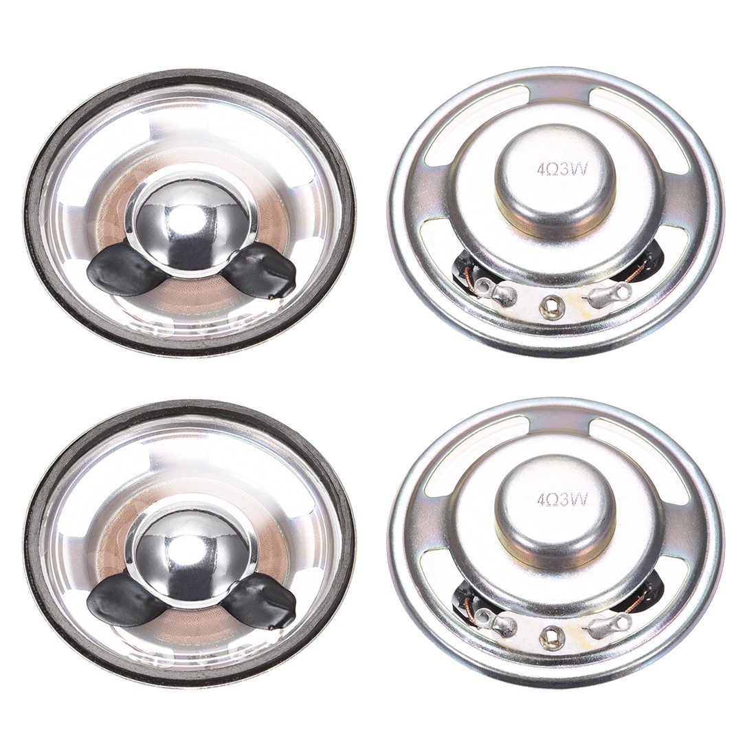 3W 4 Ohm Magnetic Speaker 50mm Round Speaker Replacement for 4pcs