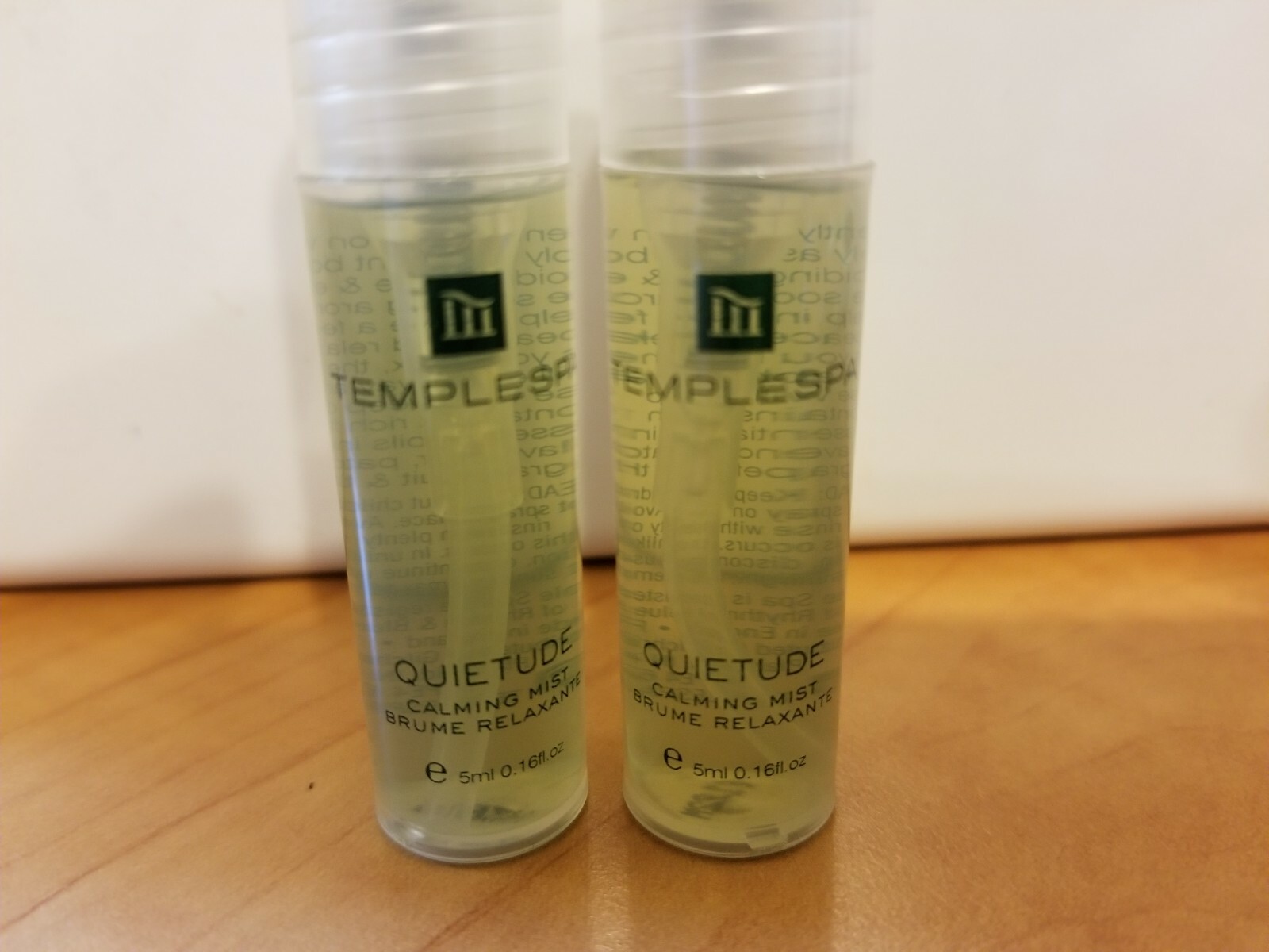 Temple Spa Quietude Calming Mist Lot of 2 .16 oz 5ml New
