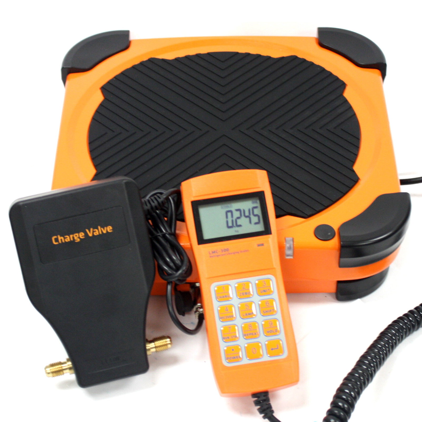 Electronic Refrigerant Scale 220lbs HVAC Charging Digital Weight W/ Charge Valve