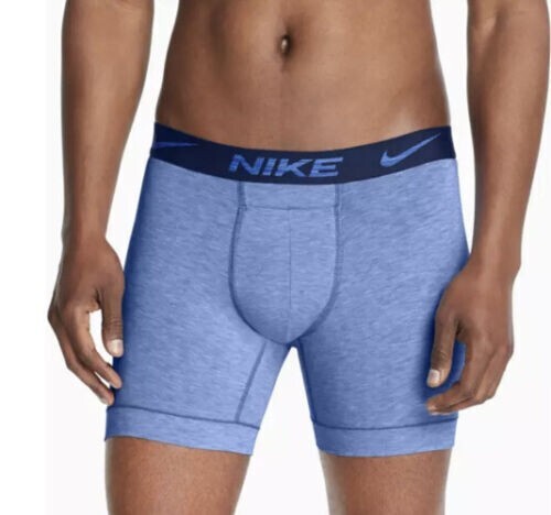 Nike Dri-FIT ReLuxe Boxer Briefs Mens XL Waist (40-42) Blue Stretch 2 Pack