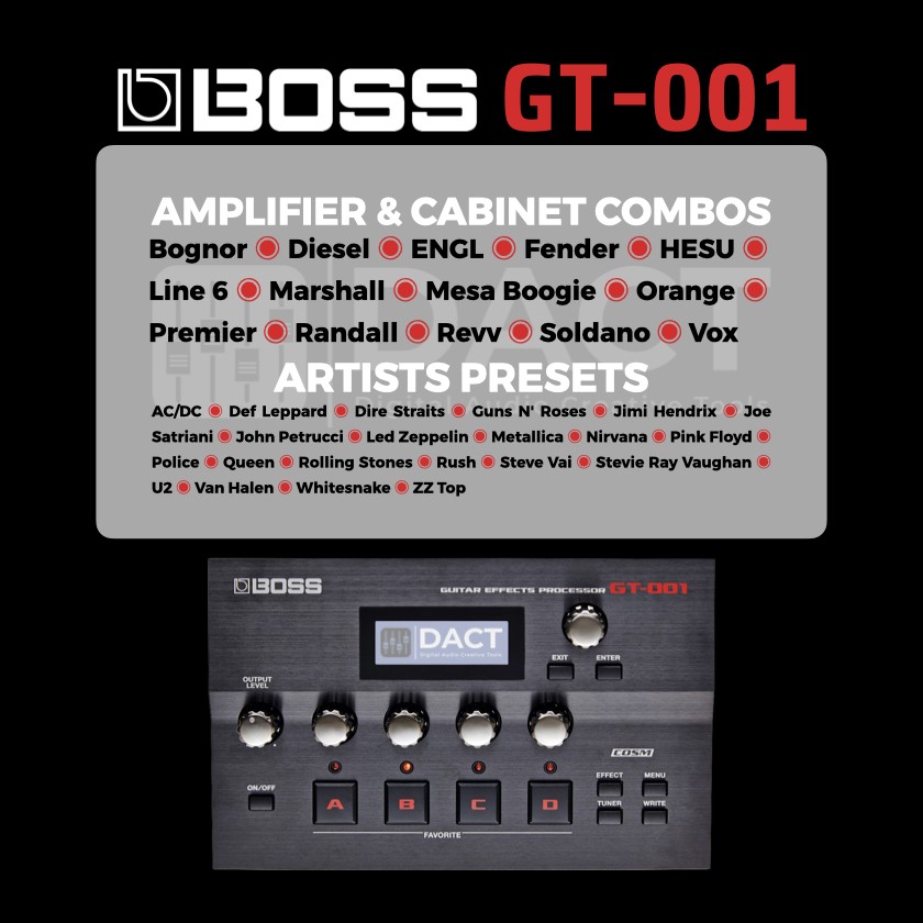 Boss GT-001 Amplifier Modeling & FX Presets Library