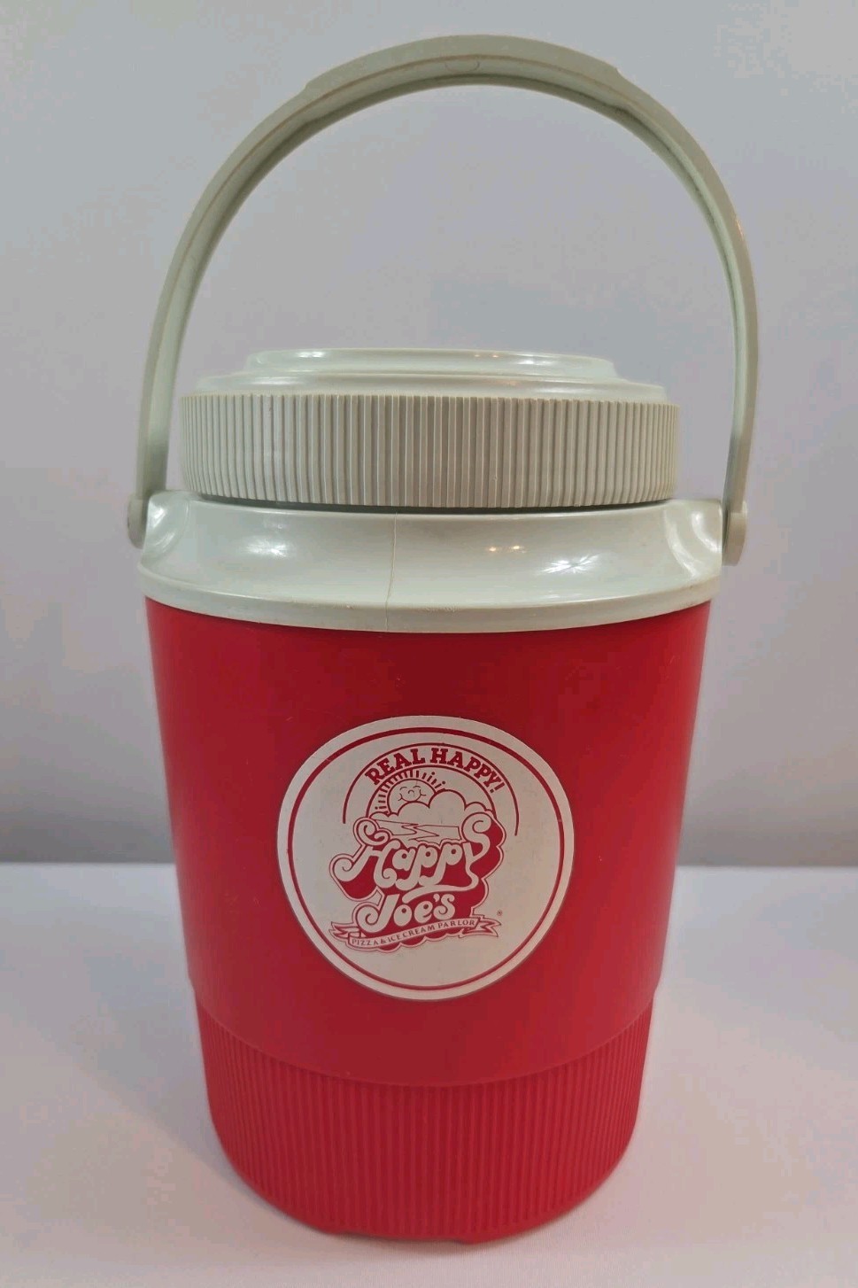 Vintage Happy Joe's Pizza One Gallon Gott Beverage Insulated Water Cooler Jug