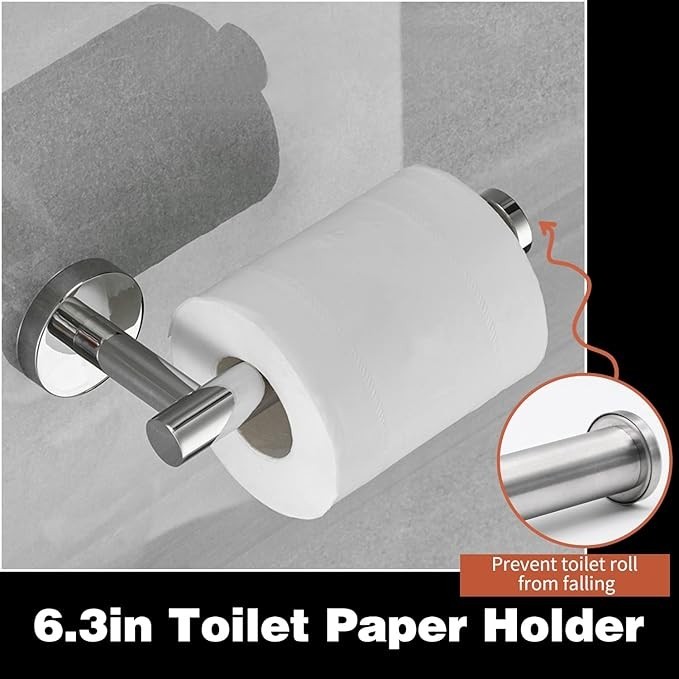 10 PCS Bathroom Hardware Accessories Set Wall Mount Square Tower Bar Set Brushed