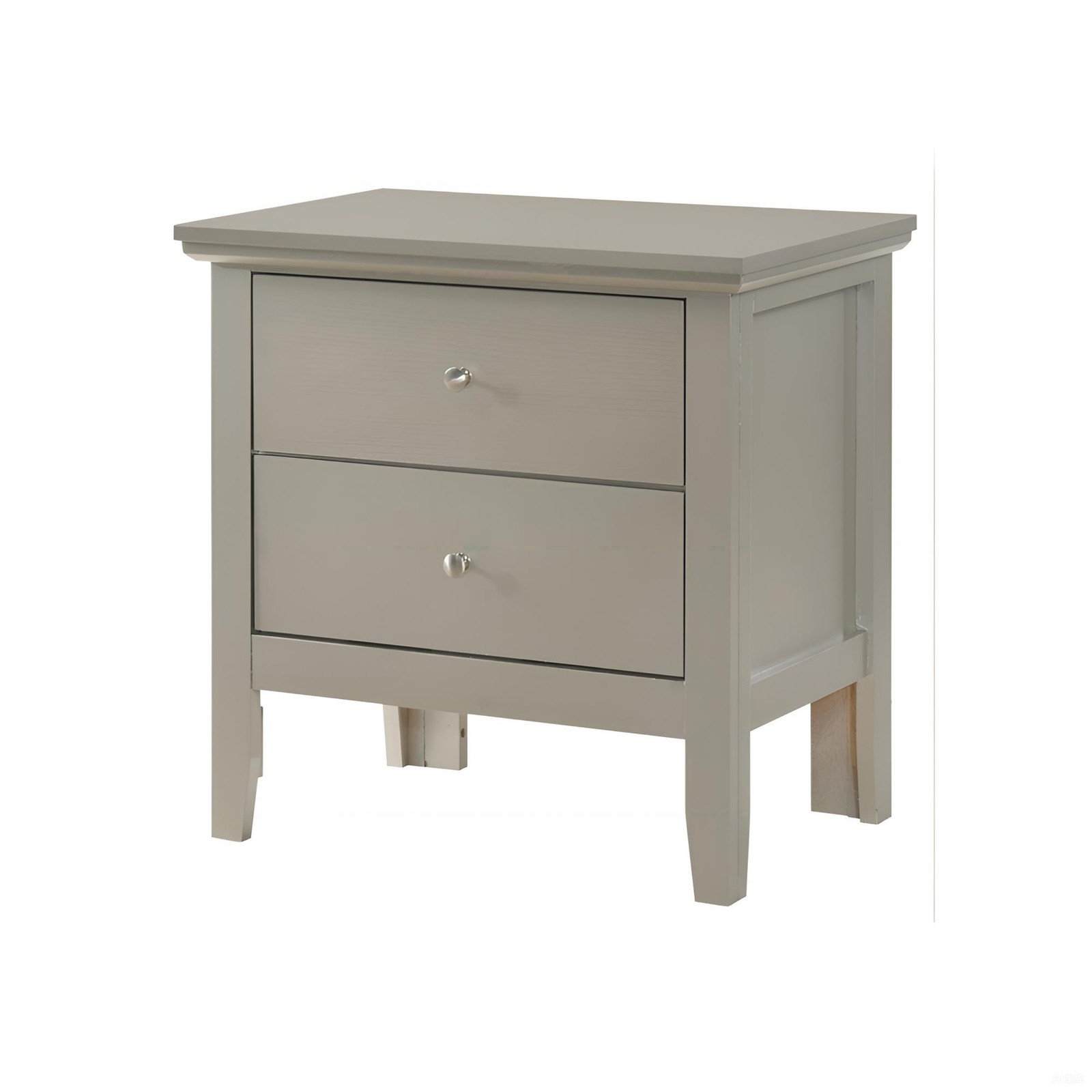 Elegant Silver Champagne Nightstand