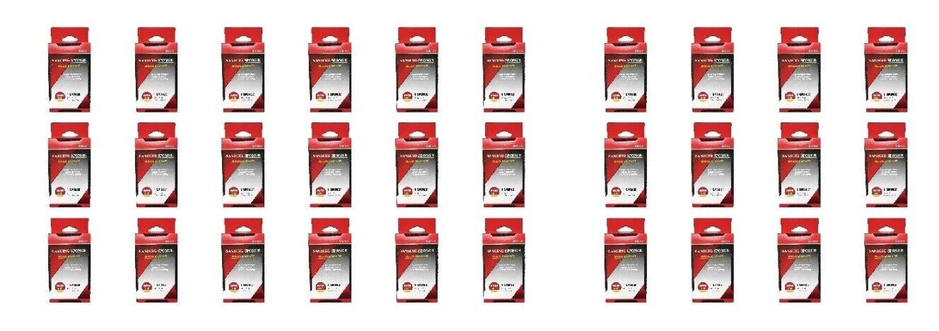 Dual-Grit 36/80 Drywall Sanding Sponge 3x5x1" Course/Medium  -Box of 30