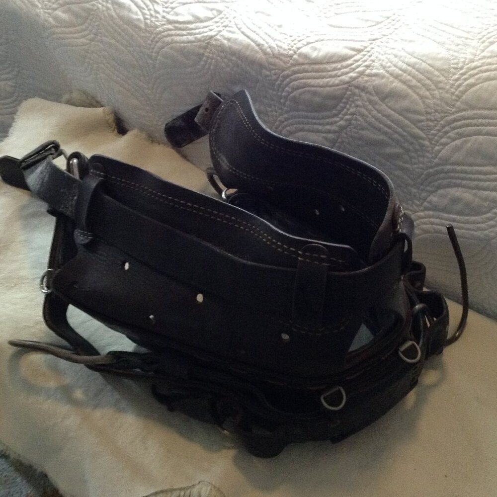 VTG Climbing Belt, Leather, Padded, Safety Cert. Poles, Telephone, Cable, Elec.