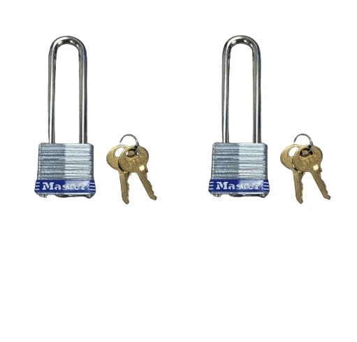 2-PACK Master Lock 7KALJ Laminated Steel Padlock 2/ 2-1/2" Shackle Key P501
