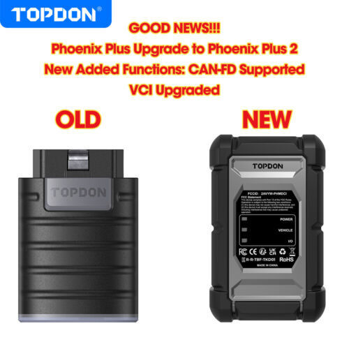 TOPDON OBD2 Scanner Phoenix Plus 2.0 Bidirectional Automotive Diagnostic Tool