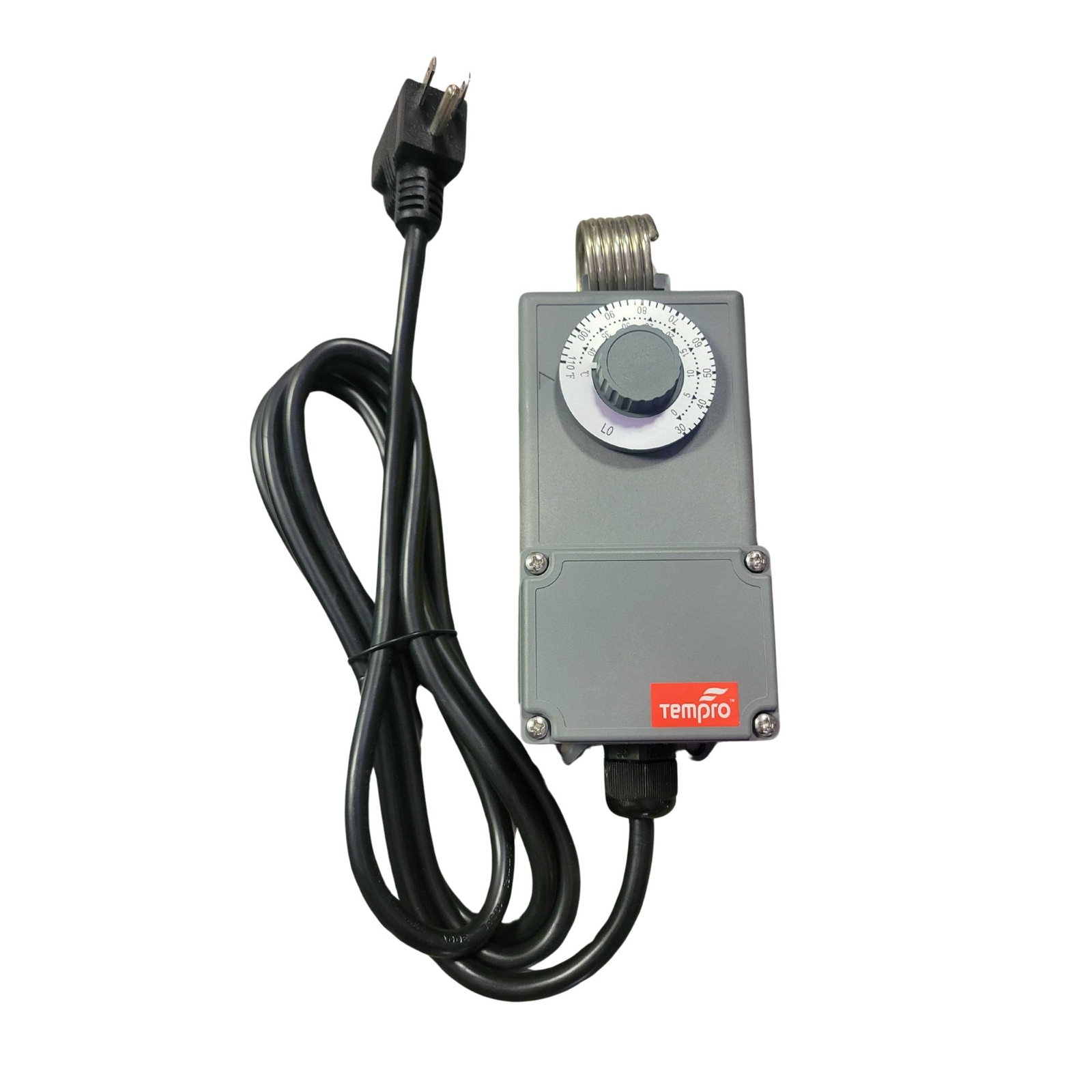 TP518C Ag-Rated Line Voltage Thermostat, 30°F-110°F, Piggyback Plug