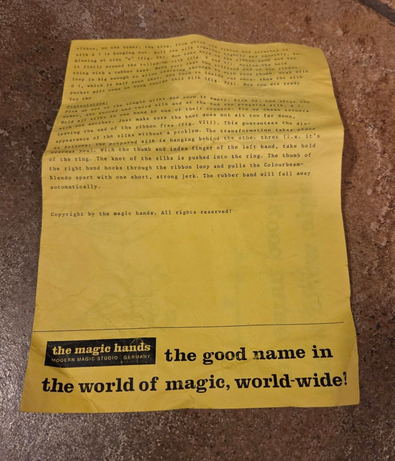 Colour Beam Blendo by Magic Hands Silk Magic Mentalism Tricks