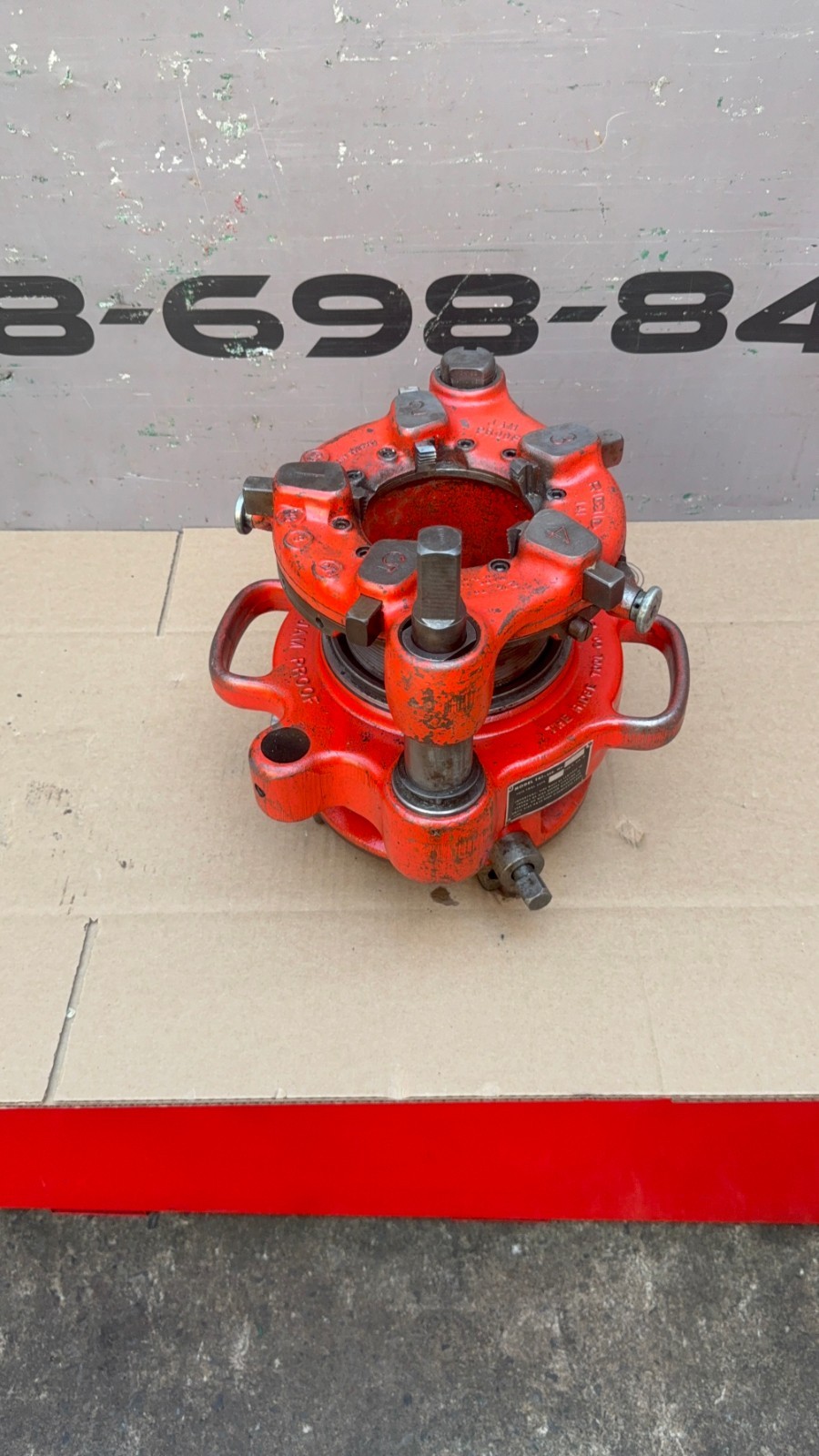 Ridgid 141 Pipe Threader Receding Geared Threading Machine, 2 1/2”-4” Jam Proof