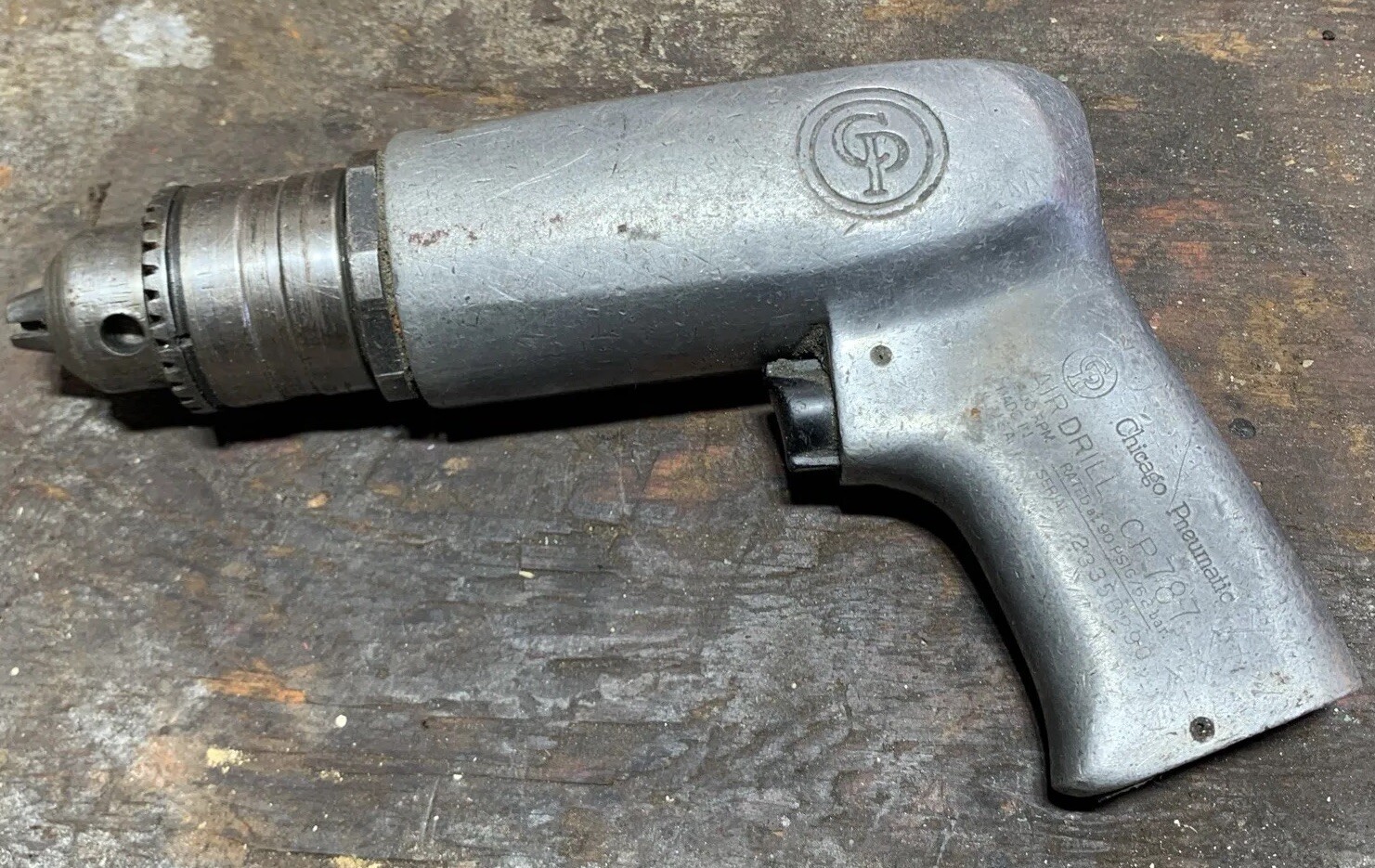 Chicago Pneumatic Air Drill CP787, Rated at 90 PSIG, 1800 RPM Works Great USA M8