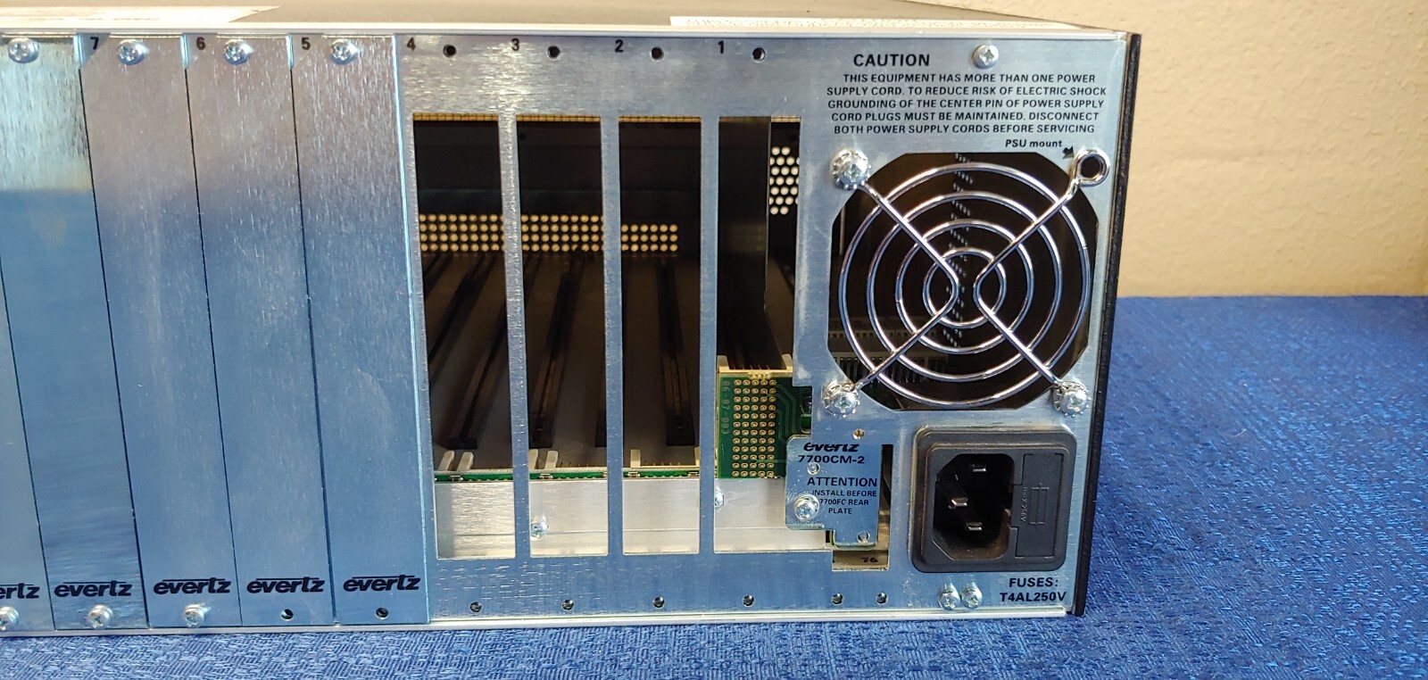 Evertz 7700FR-C Multiframe w/7700CM-2 Sub Assembly *NO PSU's*