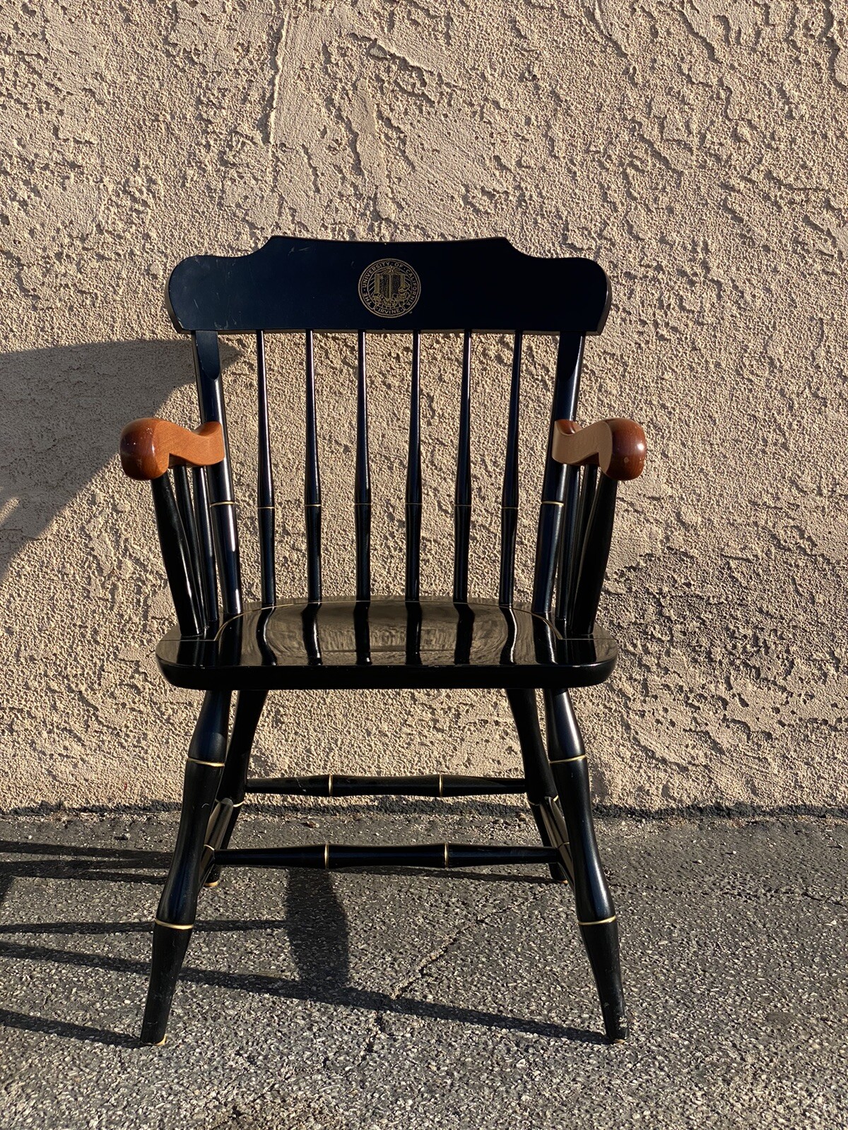 Vintage The University Of California IRVINE Hard Wood Arm Chair