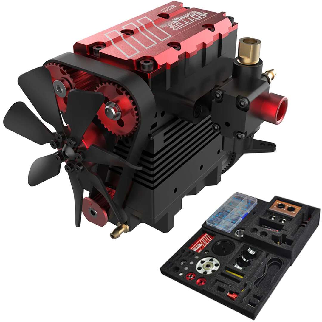 Toyan OTTO Motor FS-L200AC DIY 4 Stroke 2 Cylinder RC Nitro Engine Kit