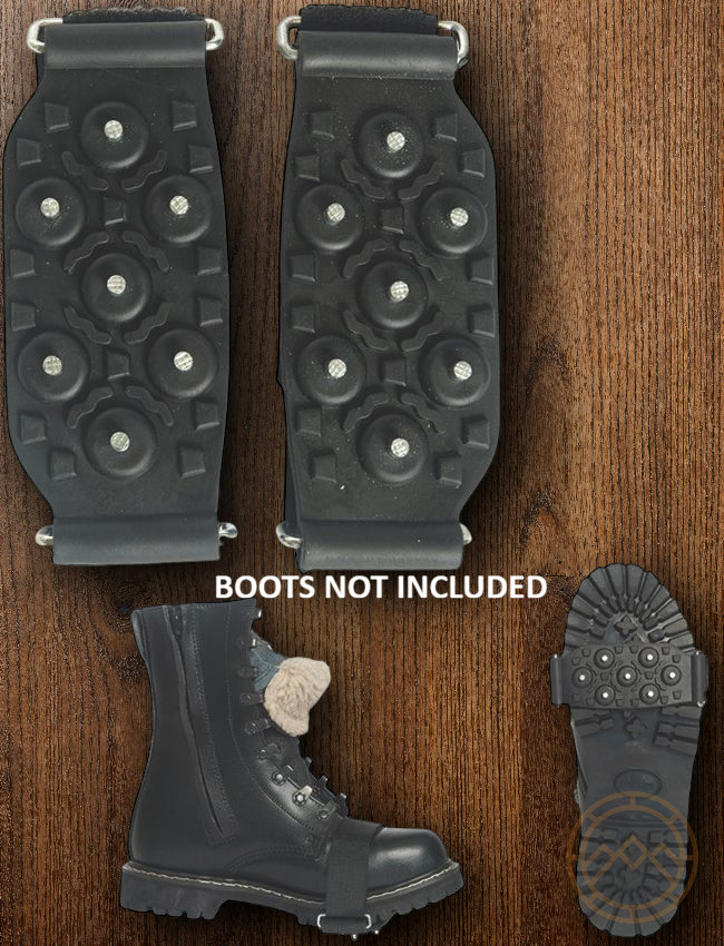 Mil-Tec Steel Spikes With Thermoplastic Rubber Outer For Boots 360 Rotation