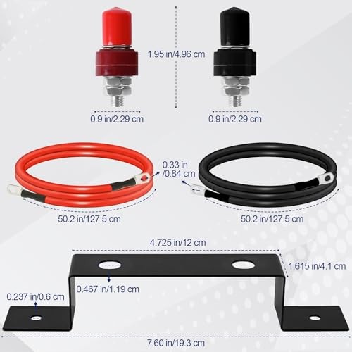Battery Relocation Kit, Battery Jump Post Kit Heavy Duty Remote 1PCS Style 1