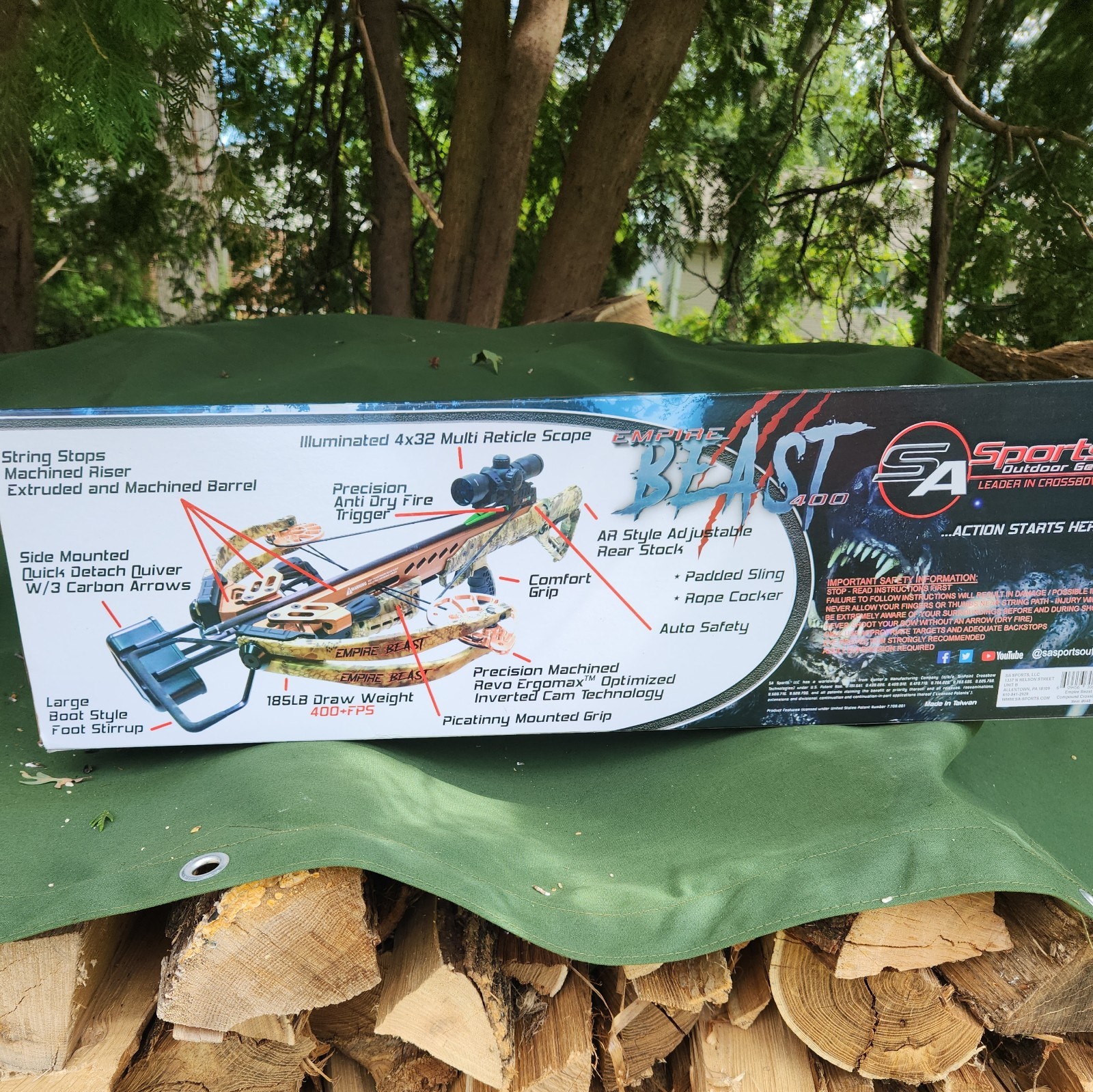 SA Sports Empire Kryptek BEAST Crossbow Package Brand New-Free Broadheads! 400fp