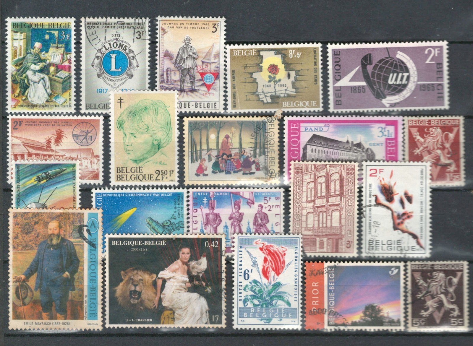 BELGIUM EUROPE SELECTION COMMEMORATIVE  USED STAMPS LOT ( BELGE 264)