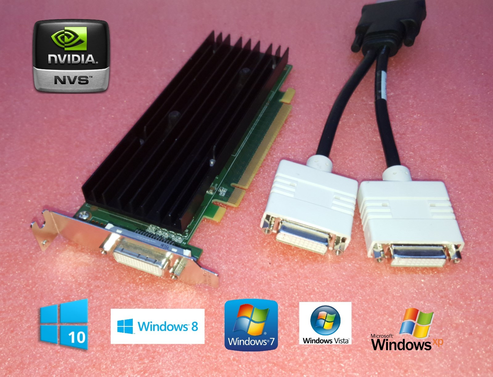 Windows 10 Dell Optiplex 320 330 360 380 390 SFF Dual DVI Monitor Video Card