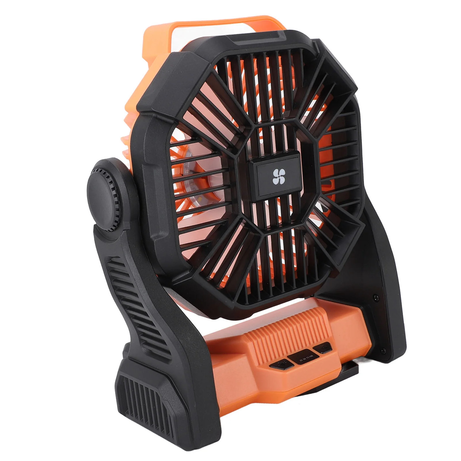 Outdoor Camping Fan Efficient USB Rechargeable Tent with LED Lantern for Orange