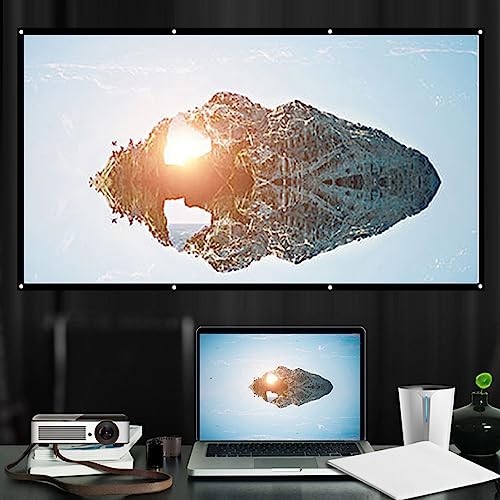 120 inch Projector Screen, 16:9 Foldable Portable Projection Screen, Non