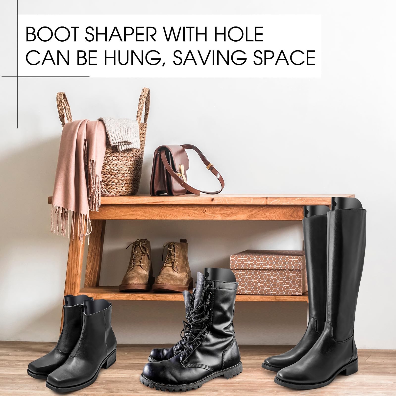 Reusable Boot Shapers for Tall Boots - 6 Pack Inserts to Maintain Shape