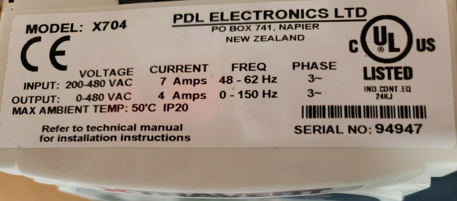 PDL ELECTRONICS X704 EXTRAVERT