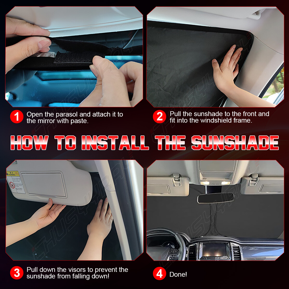 FOR Chevrolet Silverado 19-24 New Listing Foldable UV Block Shield Cover
