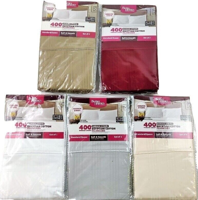 Better Homes & Gardens Damask Stripe Pillowcases Assorted Colors King/Queen 2-pk