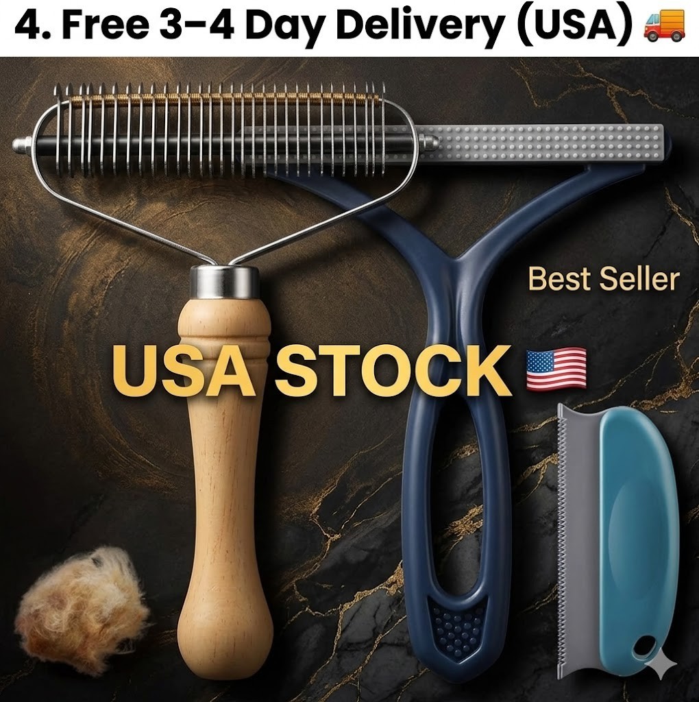 3PCS Pet Hair Remover Tool, Dog Cat Fur Lint Cleaner Brush for Carpet Couch Car