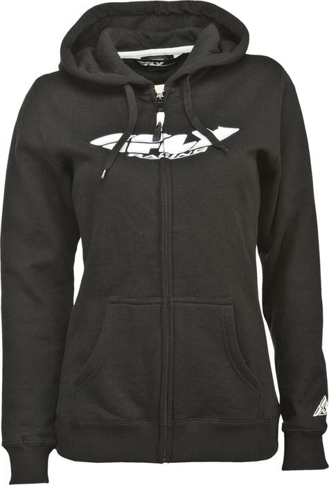 FLY Women's Corporate Zip-Up Hoodie Black Small