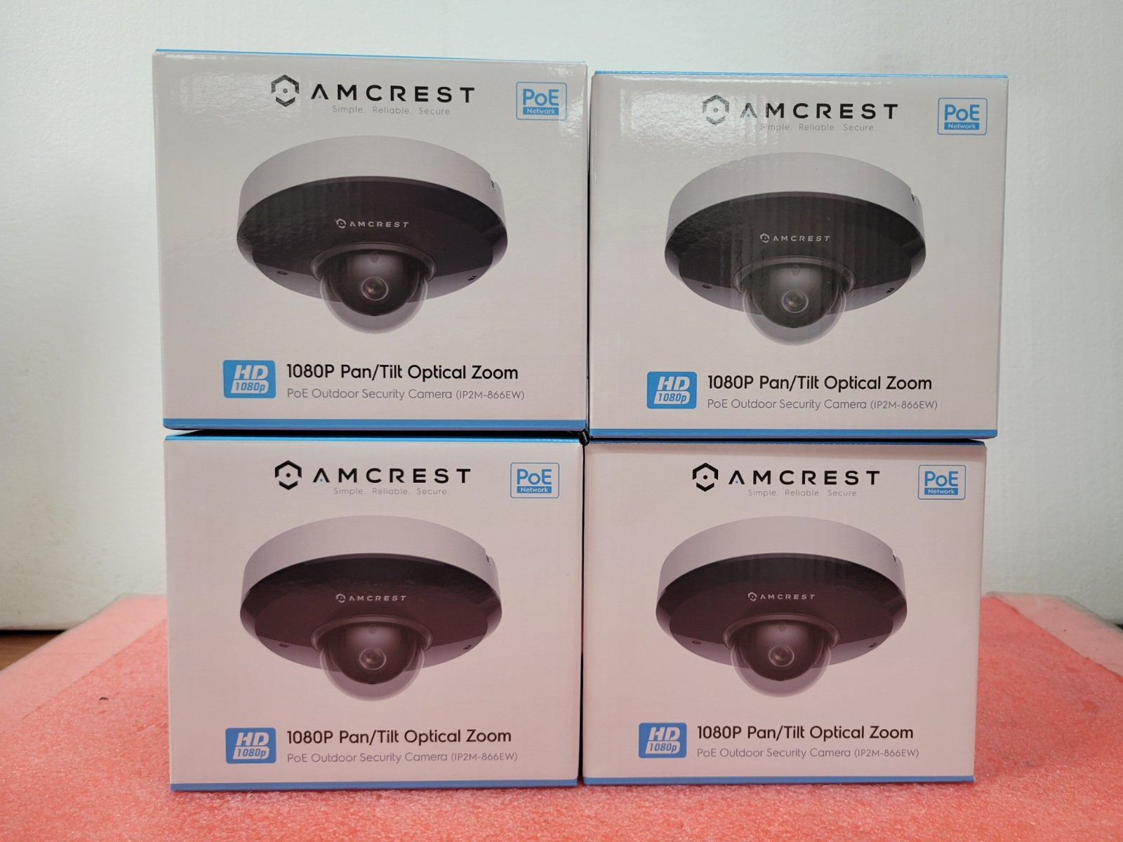 4x Amcrest IP2M-866EW Optical Zoom Outdoor Vandal Security Camera | C275DS
