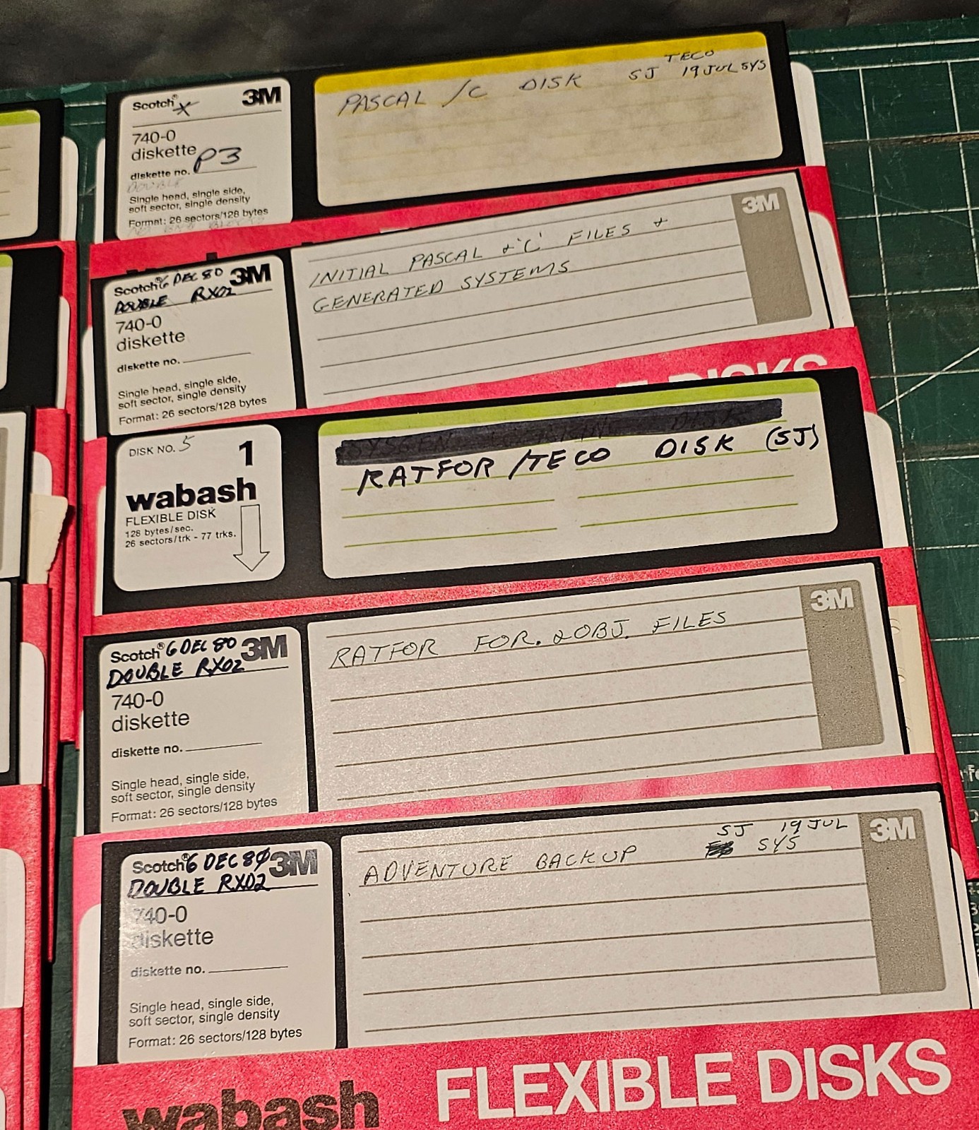 (2) Kas-Ette/10 Library Cases + (25) Used 8" Floppy Disks