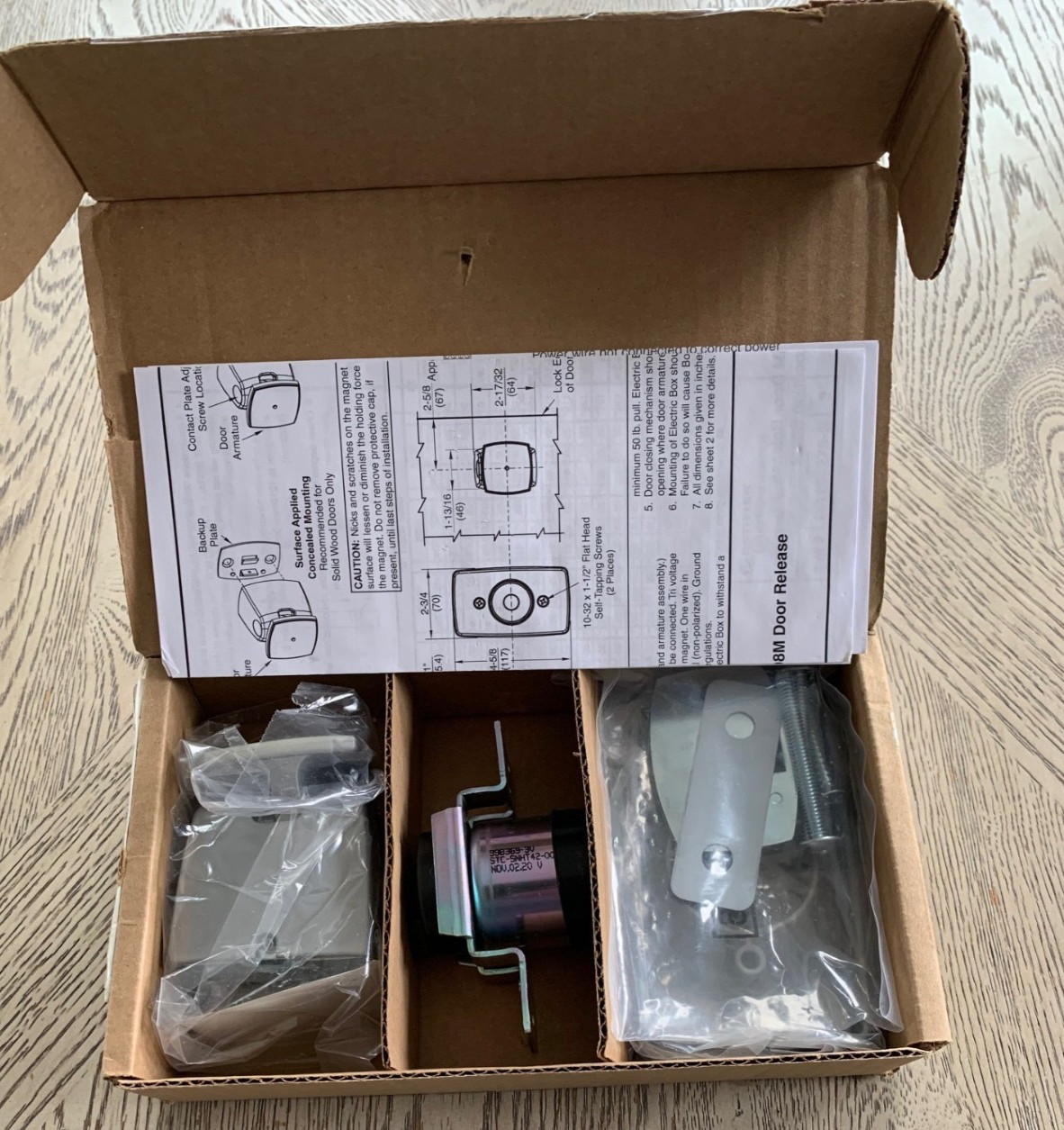 RIXSON FM-998 24V DC Door Holder/Release Aluminum Color New In Box