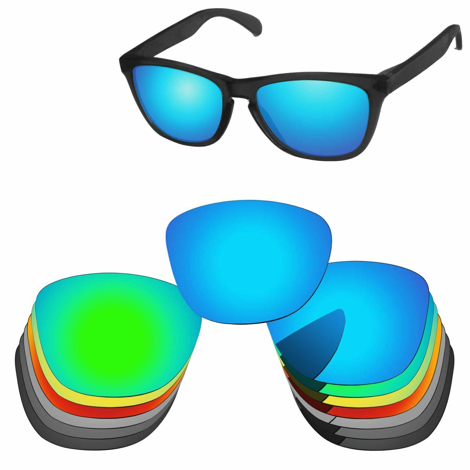 Lenslog Polarized Replacement Lenses For-Oakley Frogskins Hybrid OO9289-Opts