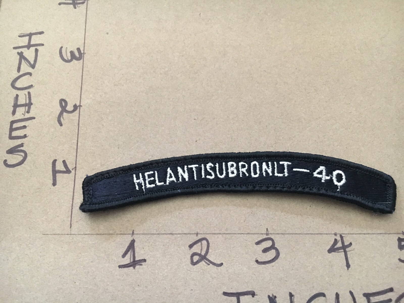 US NAVY SHOULDER STRIP TAB rocker Patch HelantisubronLT- 40