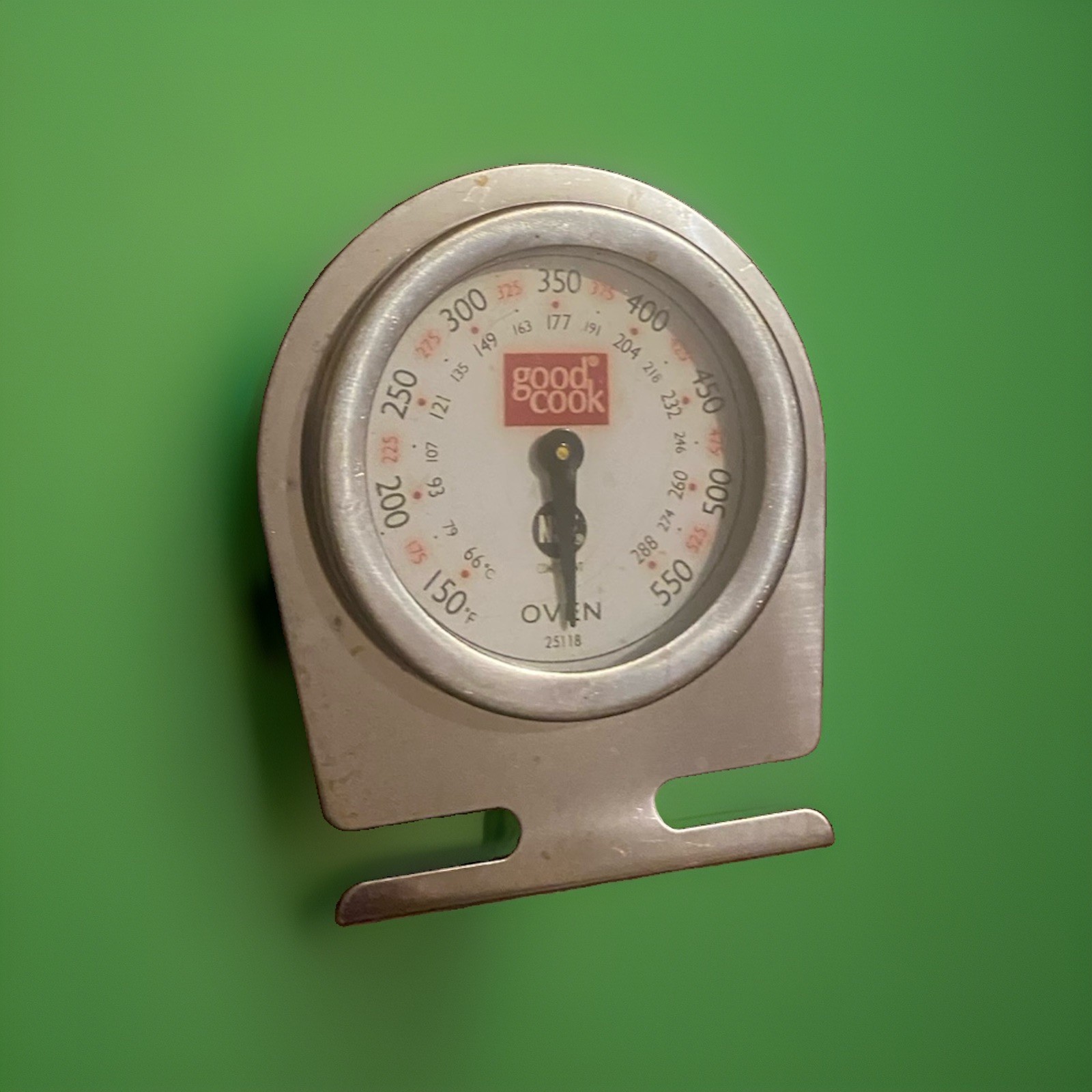 Vintage Good Cook OVEN THERMOMETER Metal Silver To 550°F