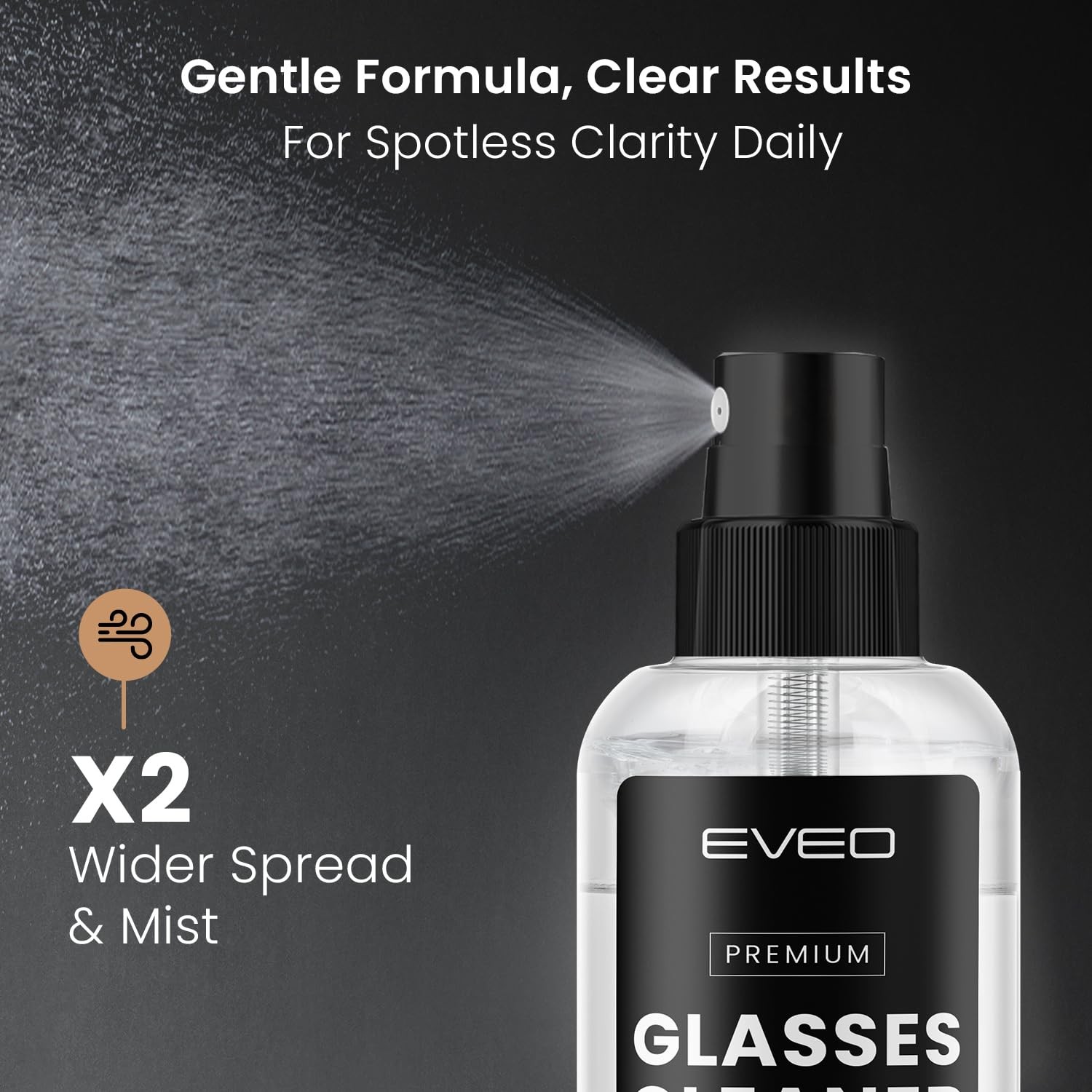 EVEO Glasses Cleaner Spray - Eyeglass (No 2 Fl Oz (Pack of 1)